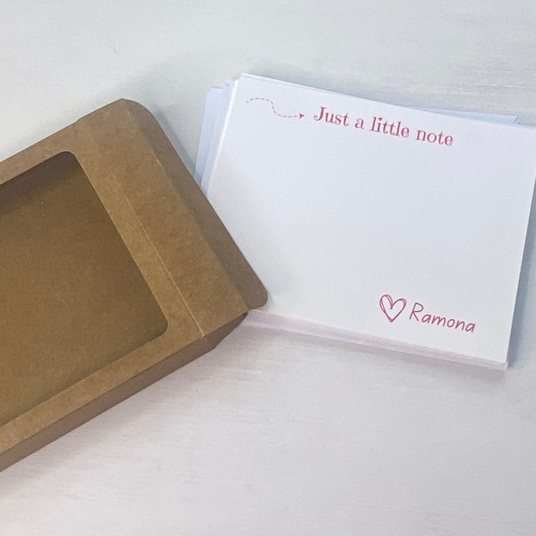 Just a Little Note Personalized Kids Notecards Set Fun Learn Grow Co.