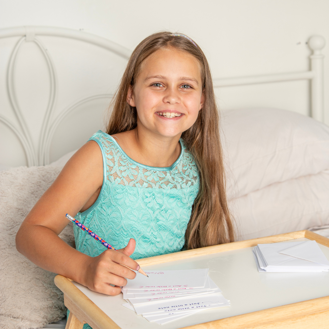Kids stationary personalized with their name. Great way to encourage gratitude and kindness through letter writing!