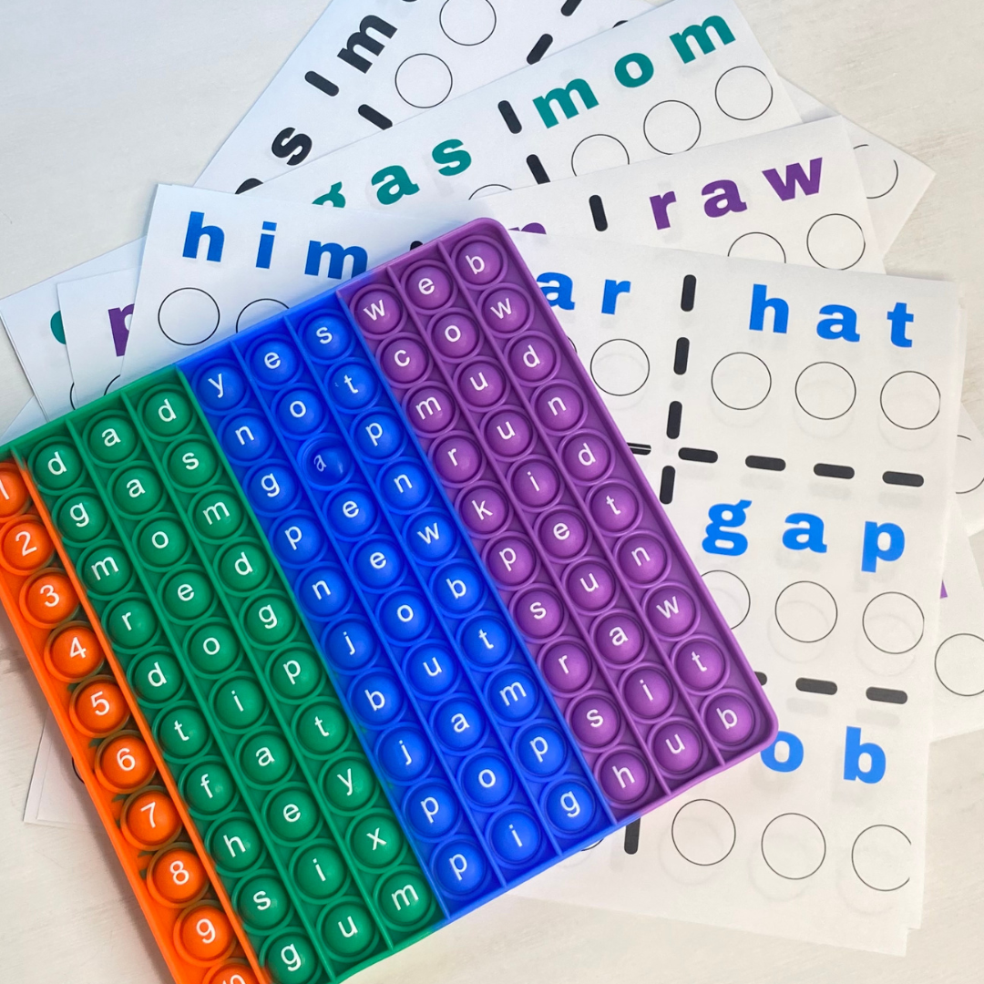 Double-Sided, Early Learning Popper Sensory Spelling Educational Toy - Fun Learn Grow Co.