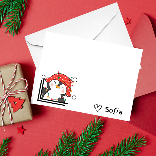 Christmas notecards for kids, personalized gifts for kids, best stocking stuffers for kids, Christmas gift for 7 year old girl Fun Learn Grow Co.
