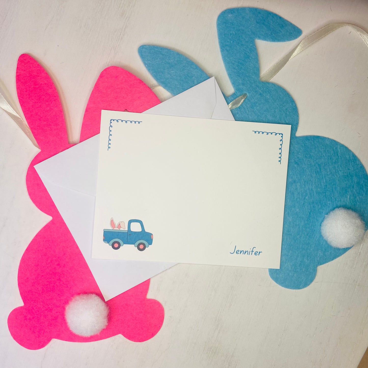Easter basket stuffers for girls, personalized Easter stationery for kids, personalized Easter gifts for kids Fun Learn Grow Co.