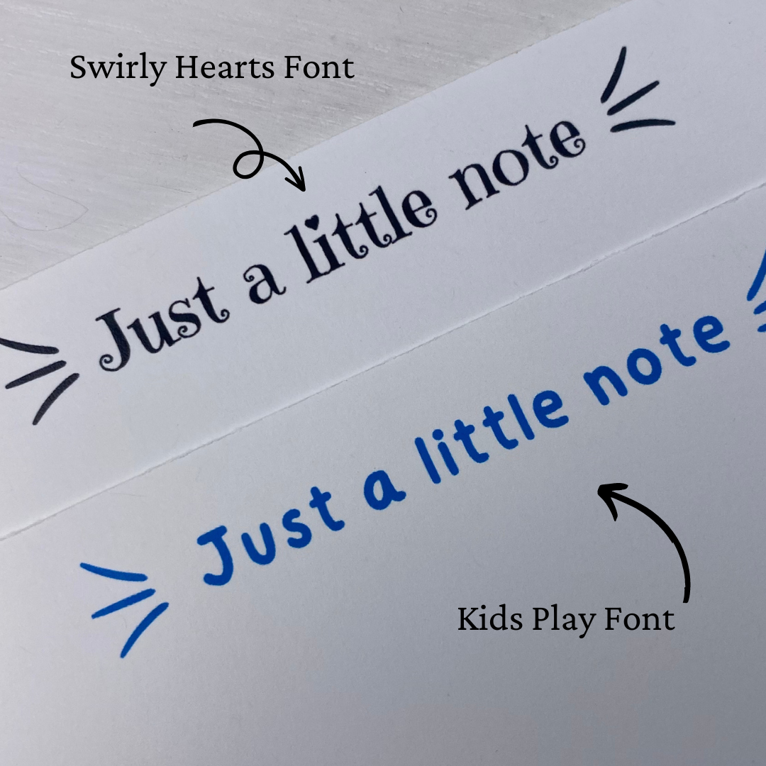 Just a Little Note Personalized Kids Notecards Set Fun Learn Grow Co.