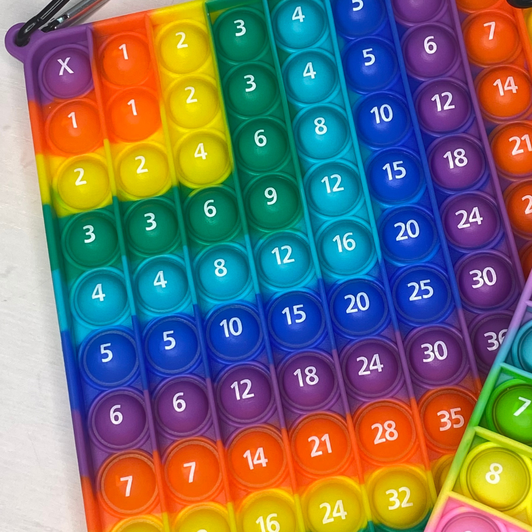 Learn math facts the fun way with sensory play! This popper fidget is perfect for early learners to use hands-on learning! Fun Learn Grow Co.