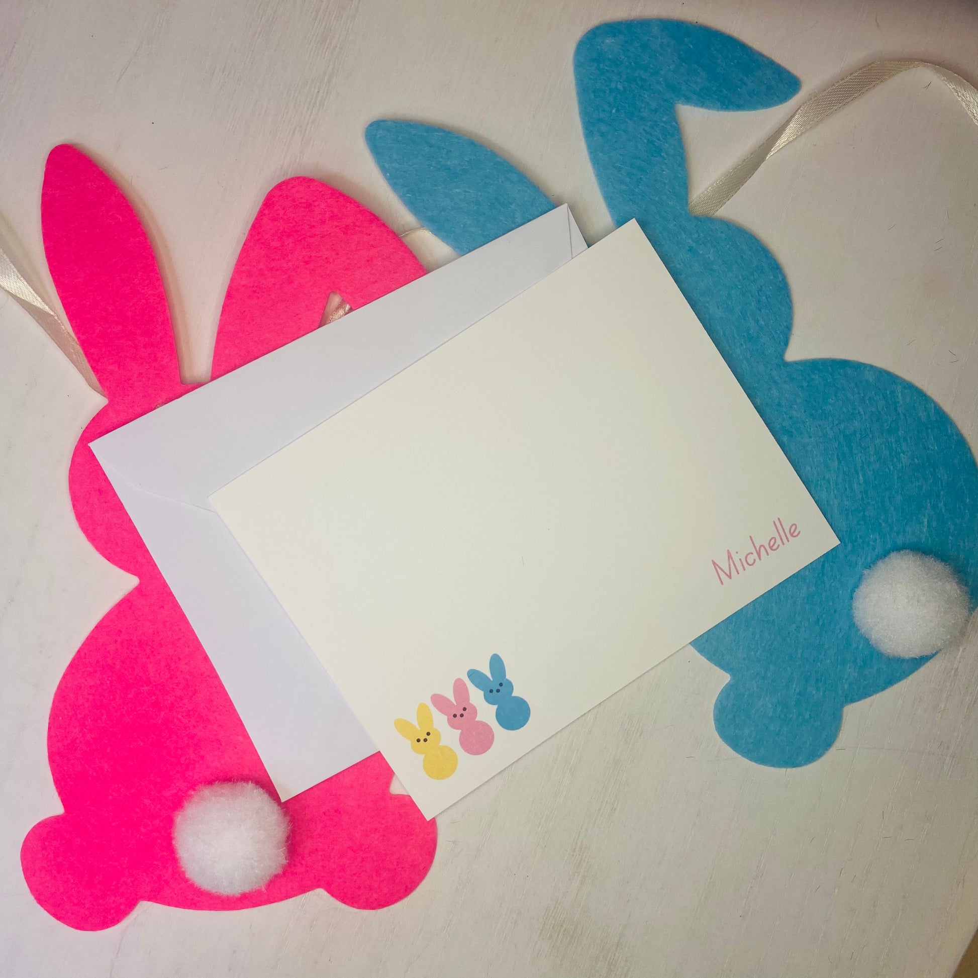 Easter basket stuffers for girls, personalized Easter stationery for kids, personalized Easter gifts for kids