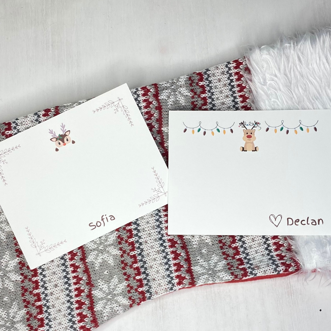 Personalized Christmas Notecard Set with Pen - Fun Learn Grow Co. Fun Learn Grow Co.