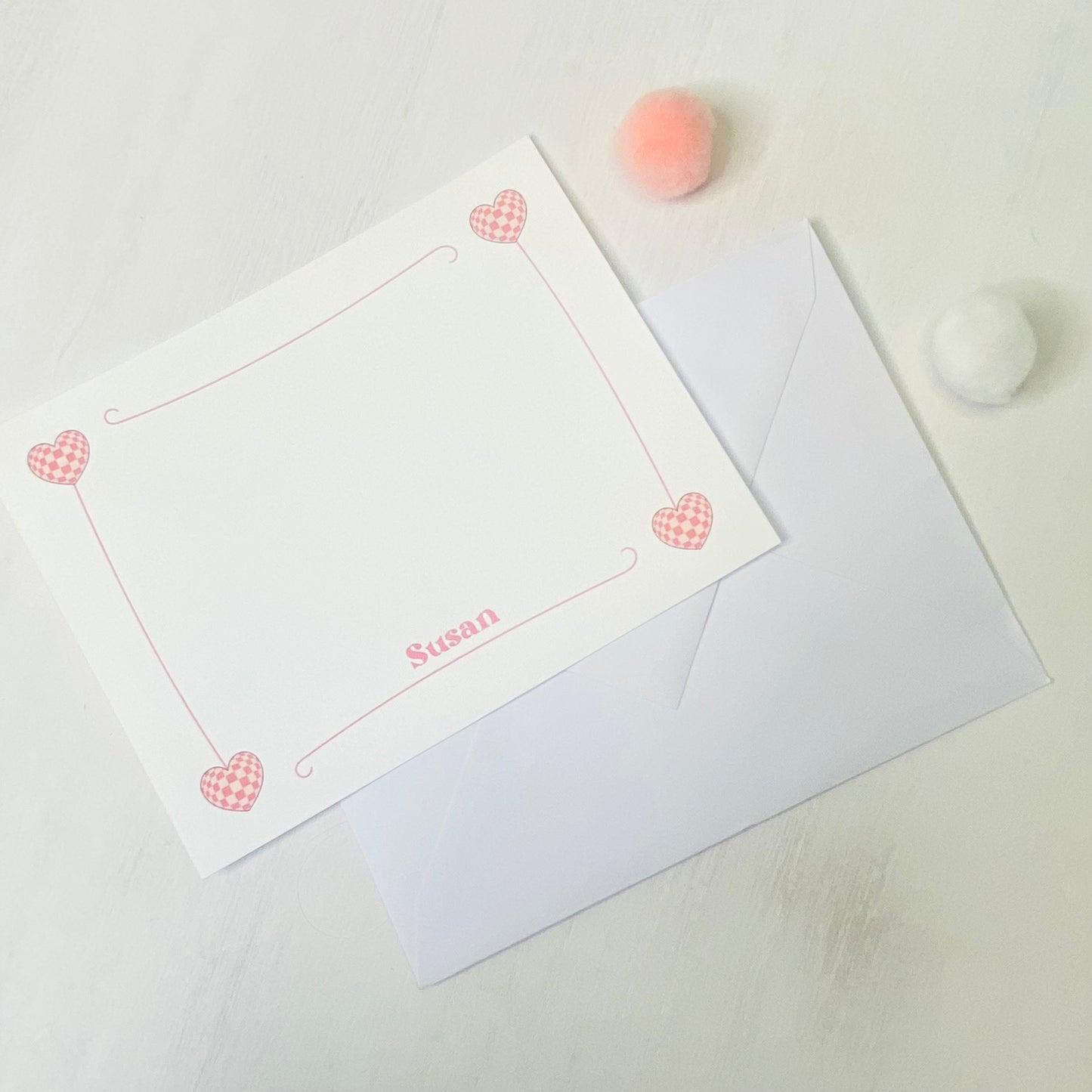 Adorable Valentine Notecards Set for kids and adults! Personalized for extra fun! Comes with a free multi-pen , perfect for gifting! Fun Learn Grow Co.