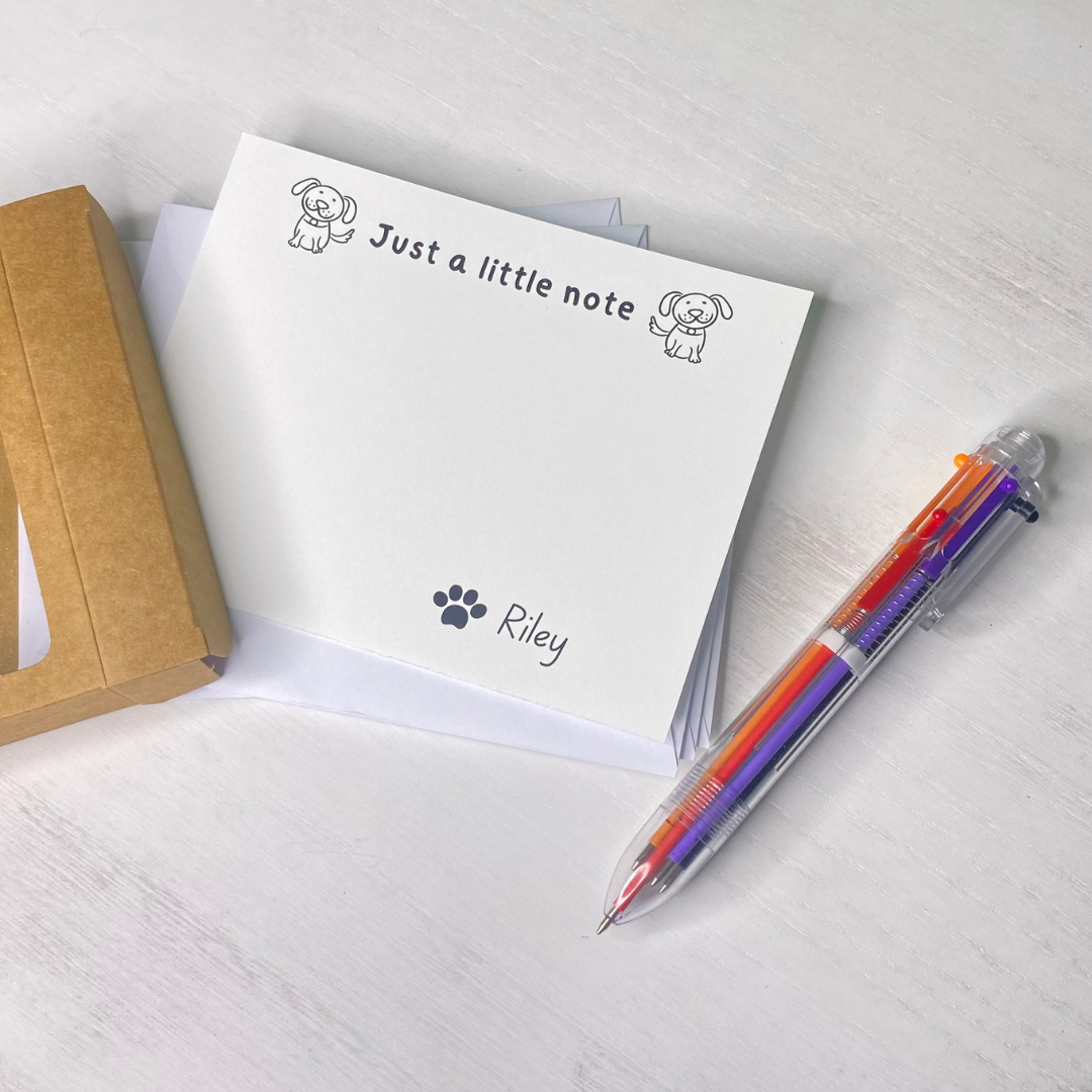 Perfect notecard set for the dog lover! Express their personality with these personalized notecards!