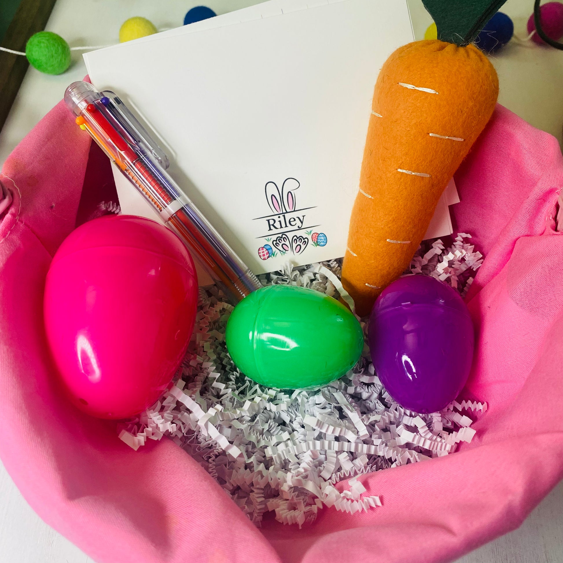 Easter basket stuffers for girls, personalized Easter stationery for kids, personalized Easter gifts for kids