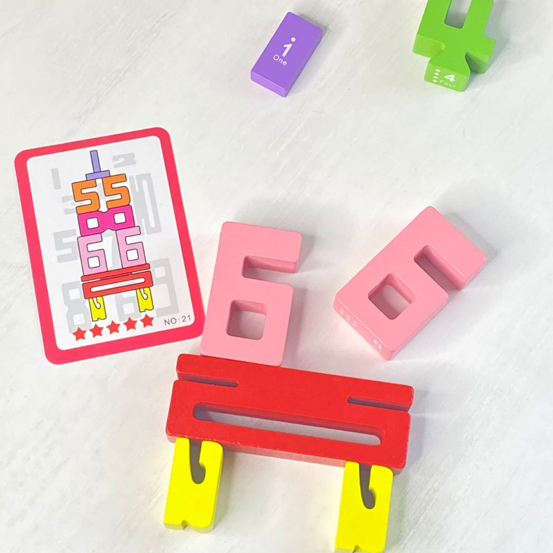 Wooden Numbers Building Blocks Game - Fun Learn Grow Co.