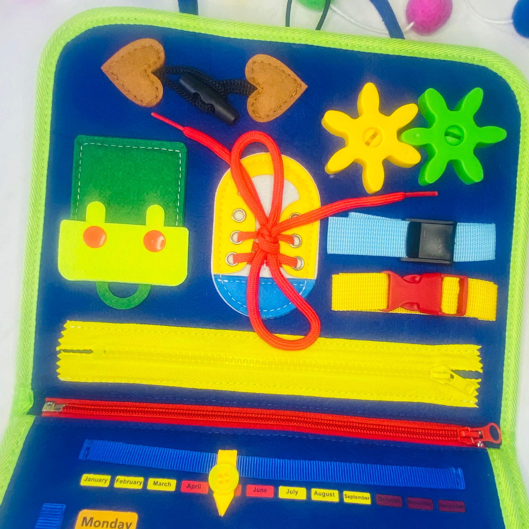 Toddler Sensory Busy Book | Dinosaur Fun Learn Grow Co.