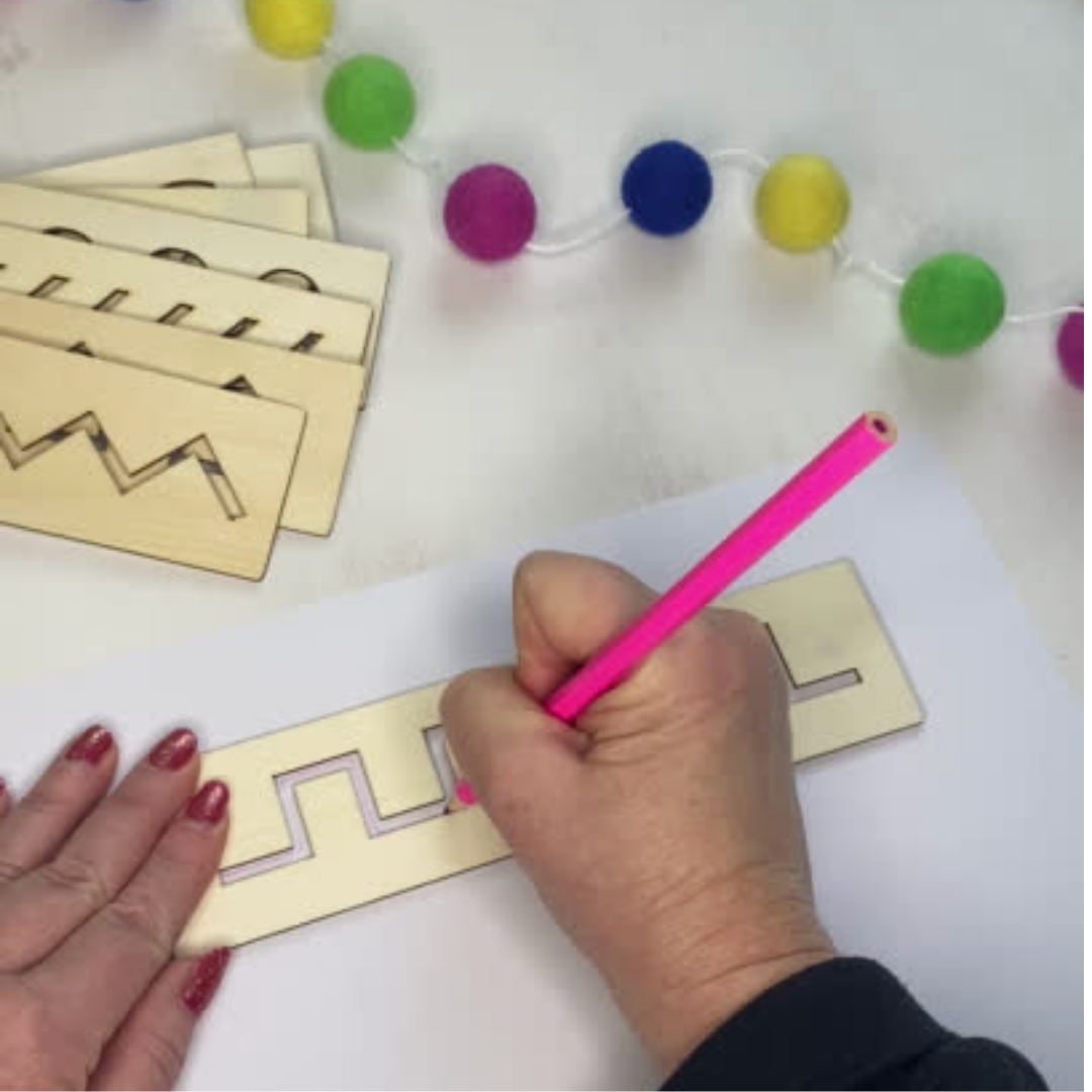 Wooden Montessori | Early Learning | Pen Control | Practice Stencils - Fun Learn Grow Co. Fun Learn Grow Co.