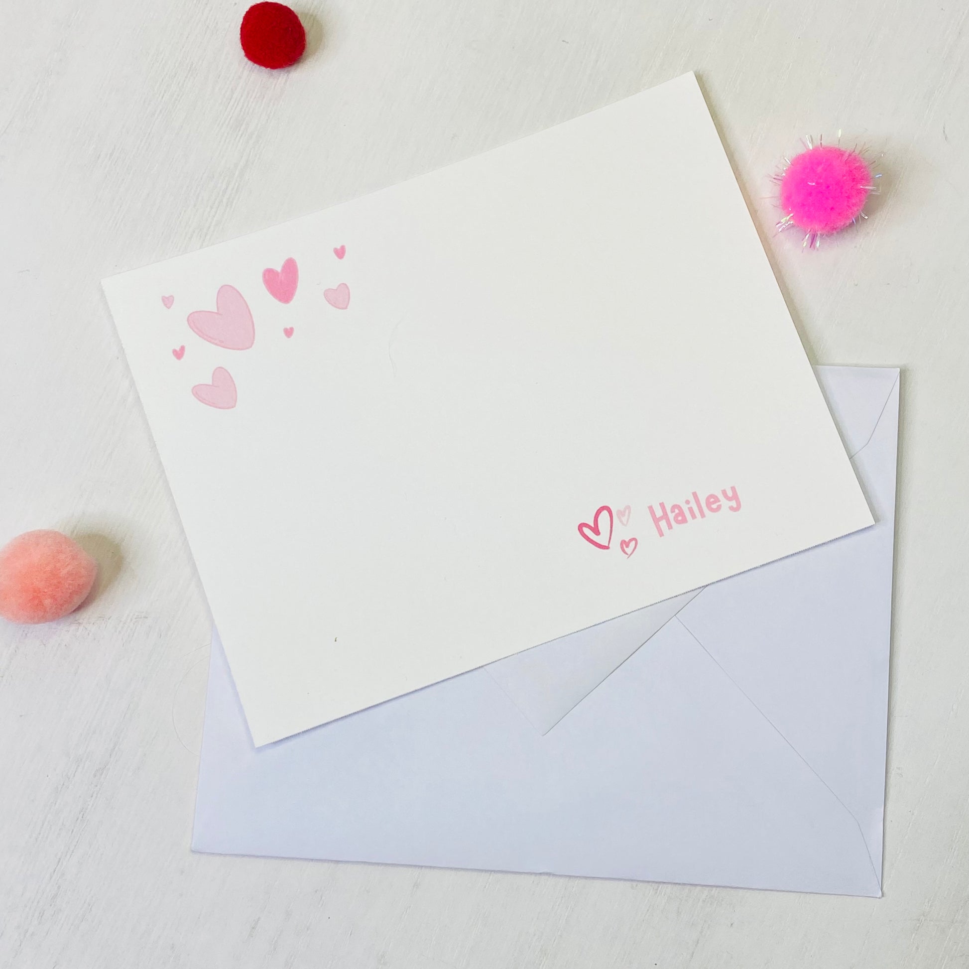 Adorable Valentine Notecards Set for kids and adults! Personalized for extra fun! Comes with a free multi-pen , perfect for gifting!