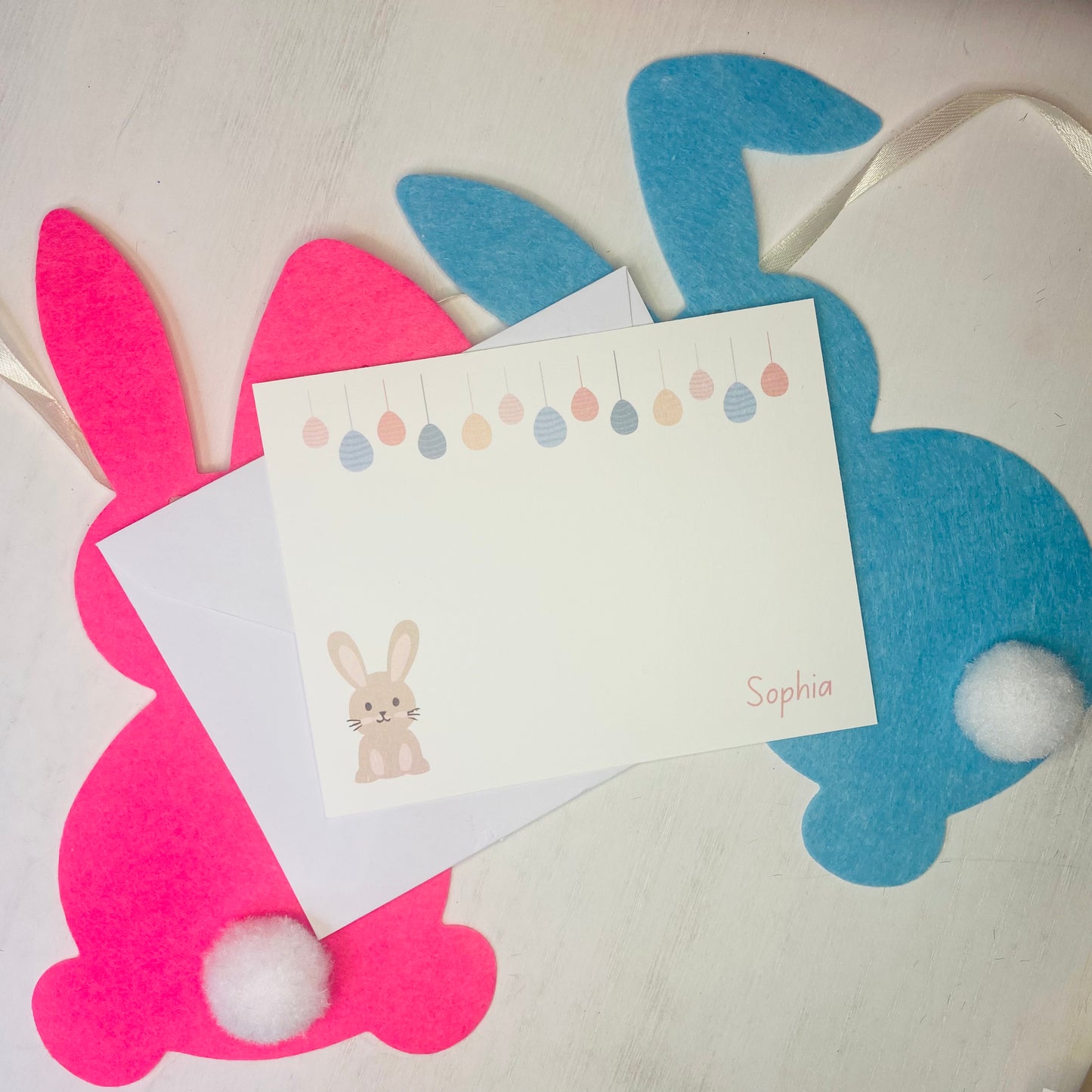 Easter basket stuffers for girls, personalized Easter stationery for kids, personalized Easter gifts for kids Fun Learn Grow Co.