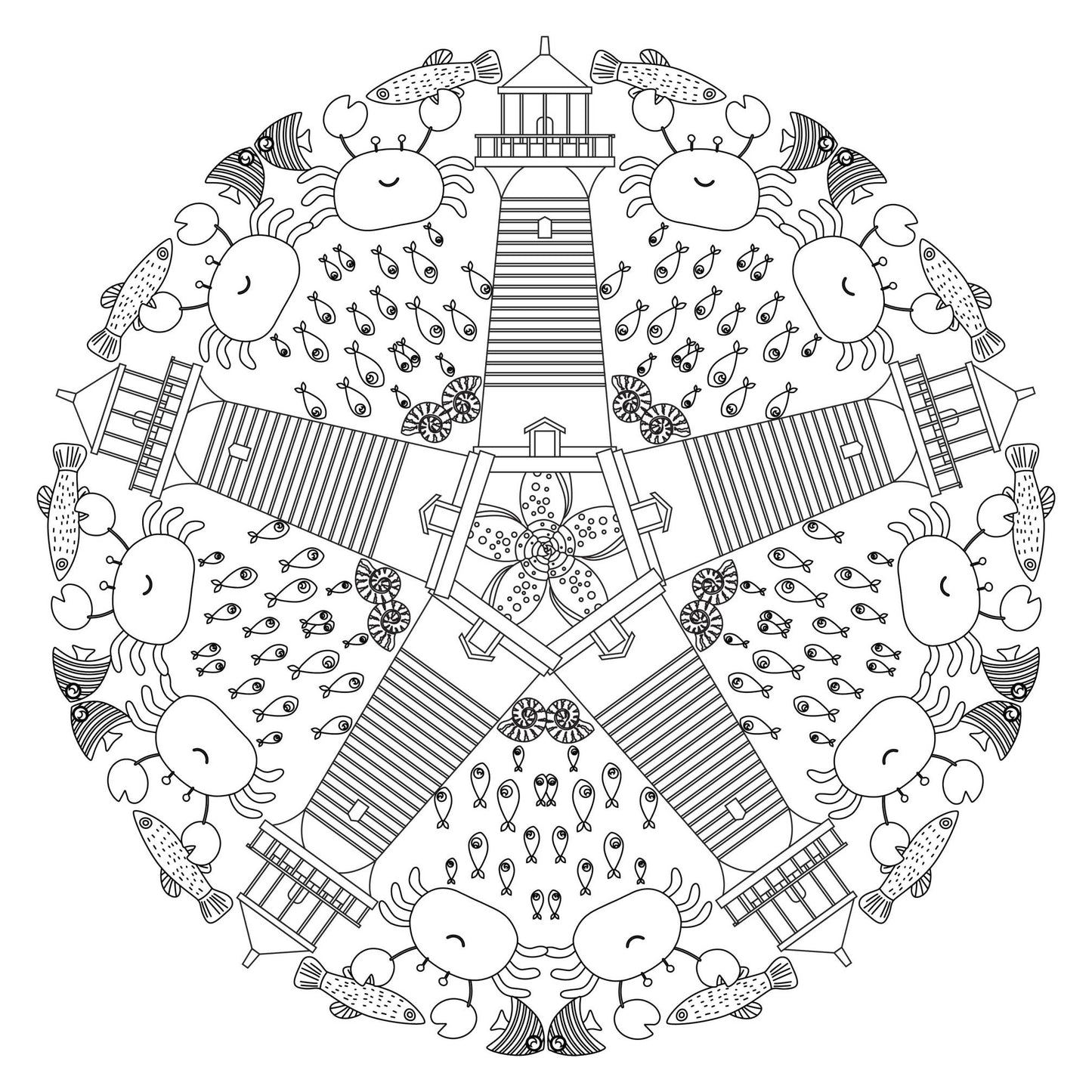 Mandala Printable Coloring Page - Fun Learn Grow Co. Fun Learn Grow Co.