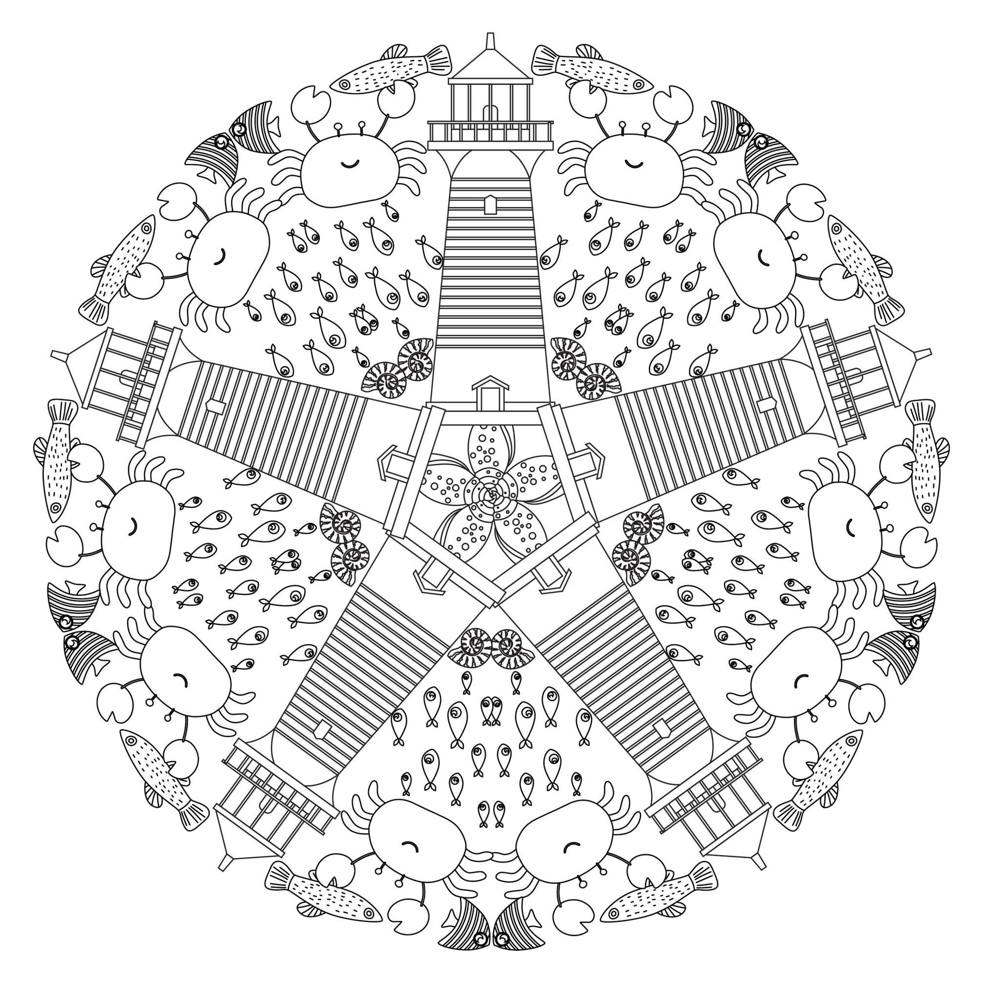 Mandala Printable Coloring Page - Fun Learn Grow Co.
