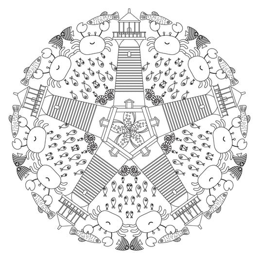 Mandala Printable Coloring Page - Fun Learn Grow Co. Fun Learn Grow Co.