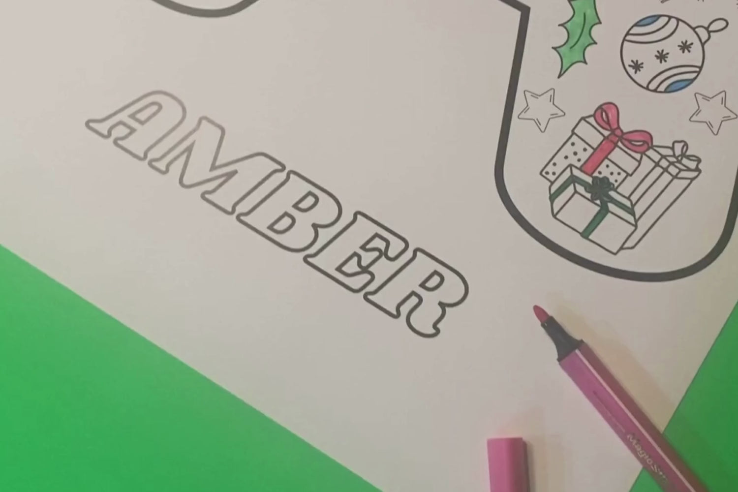 customized just for your child, coloring poster