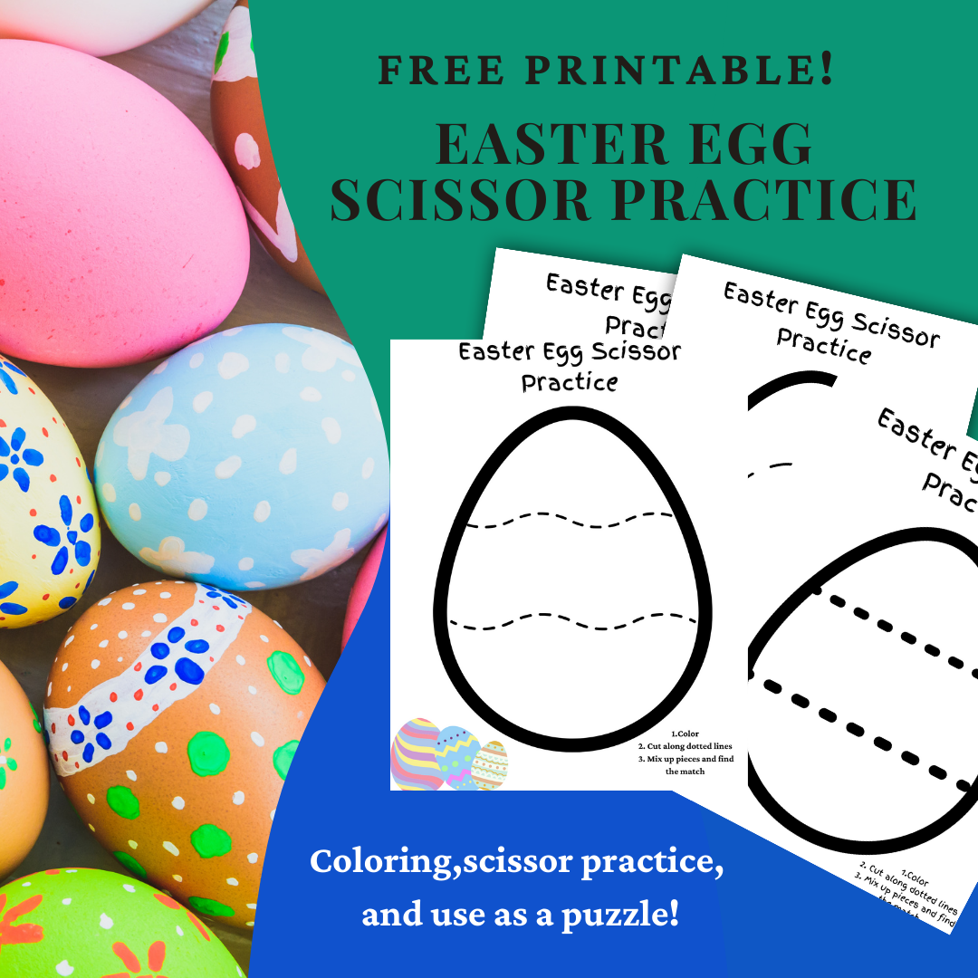 Printable Easter Egg Scissor Practice Bundle - Fun Learn Grow Co. Fun Learn Grow Co.