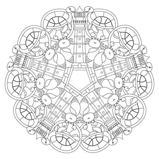 Mandala Printable Coloring Page - Fun Learn Grow Co. Fun Learn Grow Co.