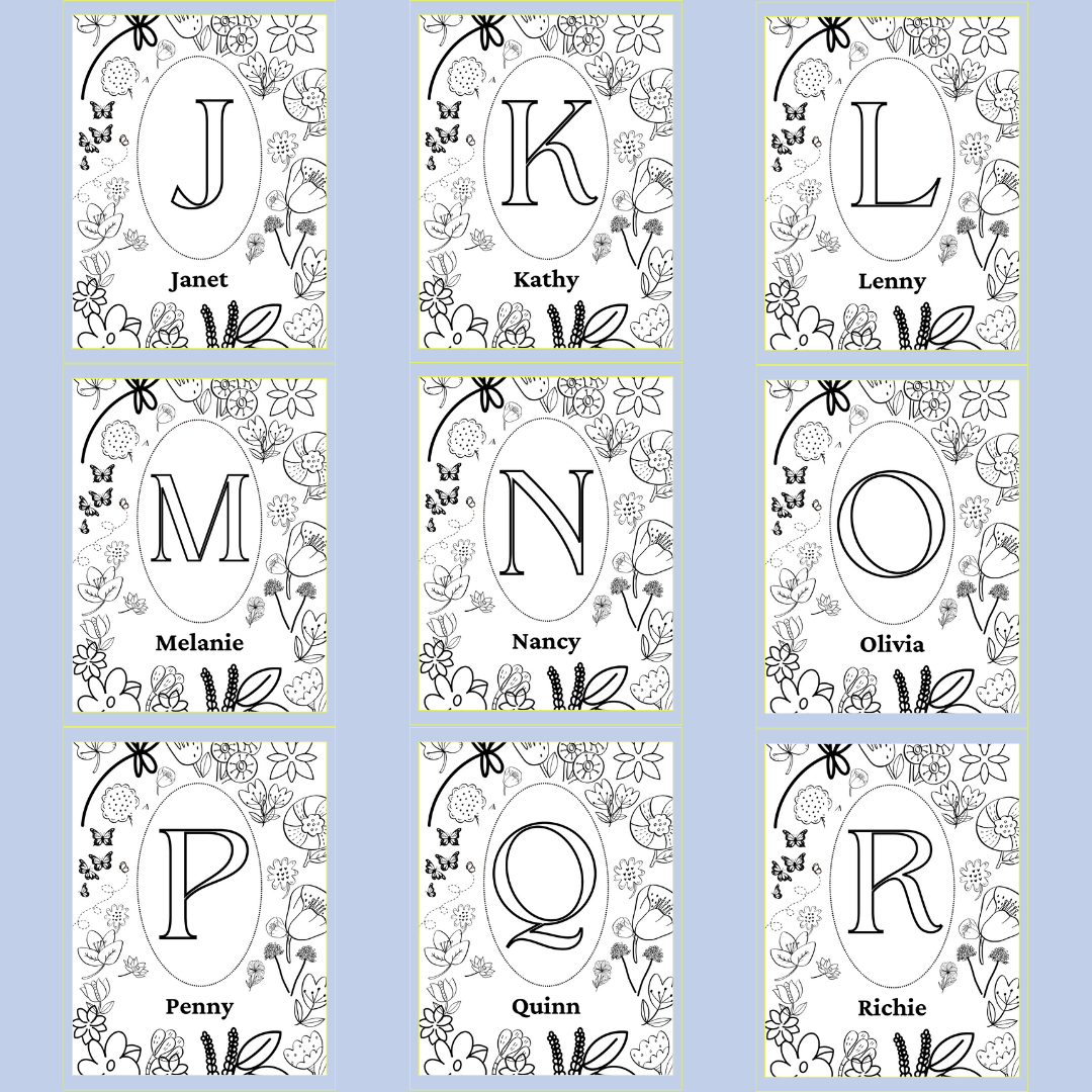 Personalized Kids Spring Coloring Posters - Fun Learn Grow Co. Fun Learn Grow Co.