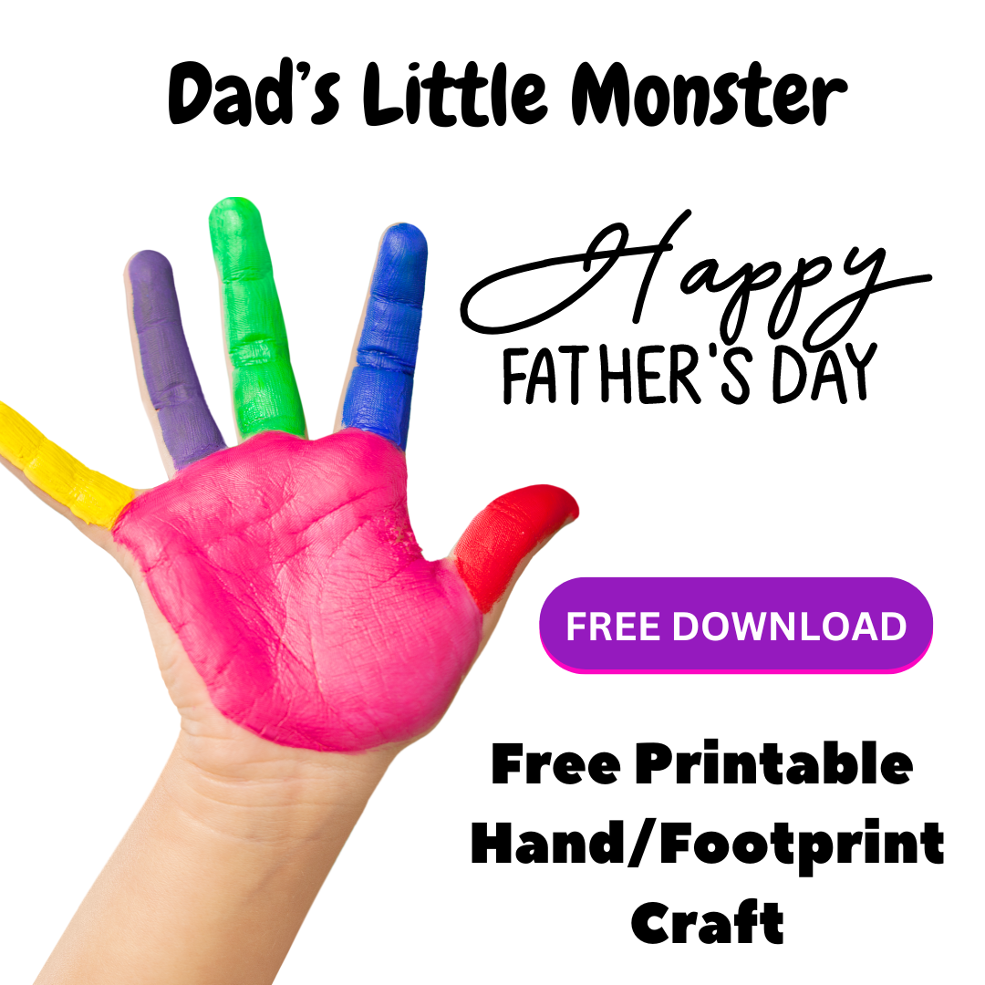 Father's Day Handprint Craft Fun Learn Grow Co.