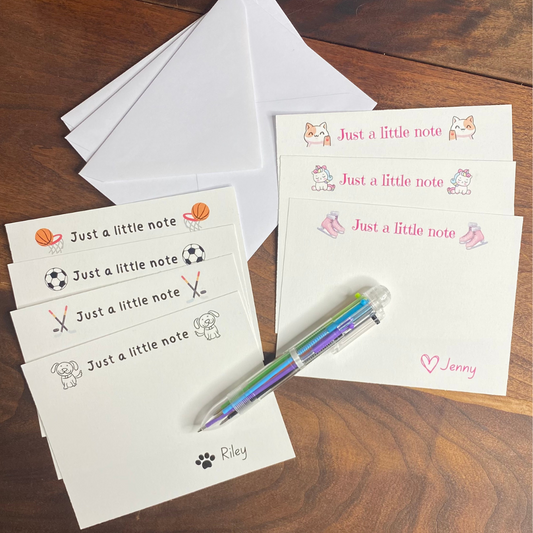 Personalized notecards for kids to help show gratitude and kindness! Great for kindness day! Fun Learn Grow Co.