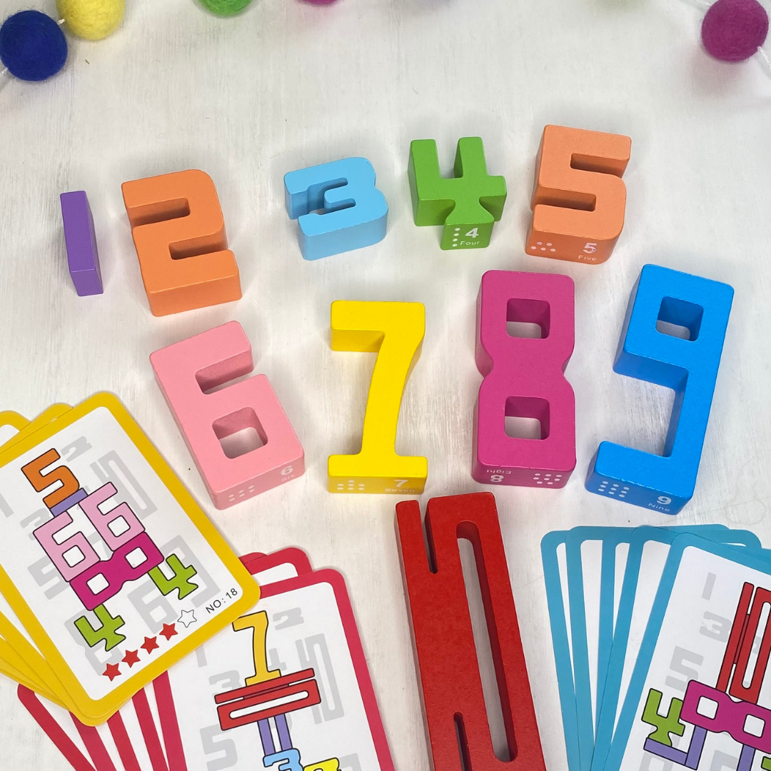 Numbers Through Blocks Wooden Numbers Building Blocks Game – Fun Learn Grow Co.
