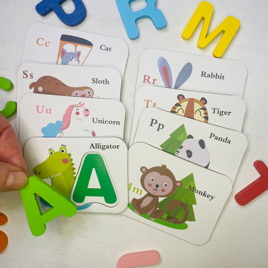 Develop fine motor skills and spatial reasoning while learning their letters with hands-on learning!  Fun Learn Grow Co.