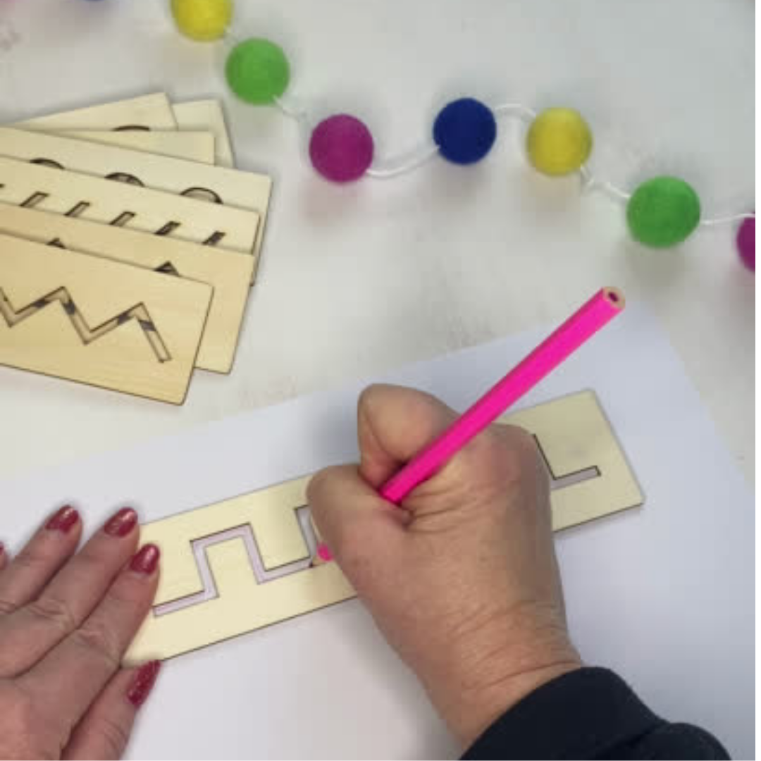 Wooden Montessori | Early Learning | Pen Control |  Practice Stencils - Fun Learn Grow Co.