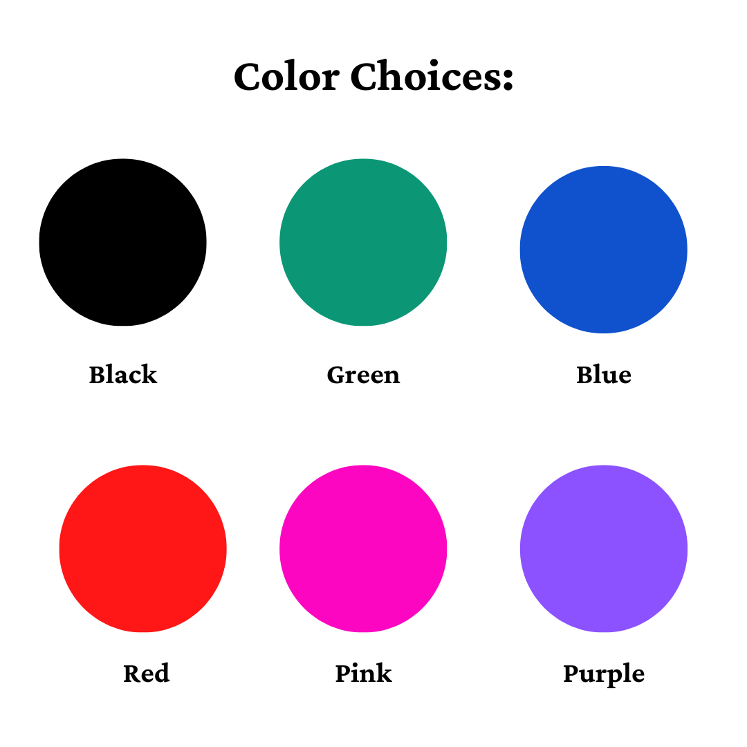 Choose your color for your personalized notecards! Fun Learn Grow Co.